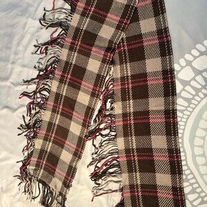 Plaid Fringe Scarf